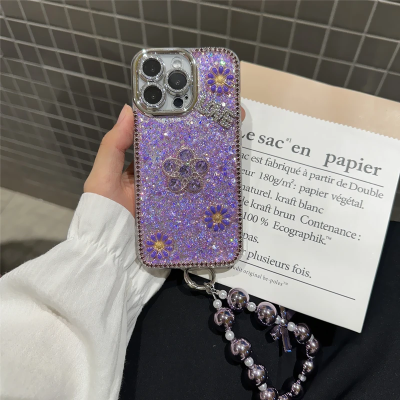轻奢ins花朵高级感手机壳适用苹果17镜头膜华为vivo小米oppo防摔