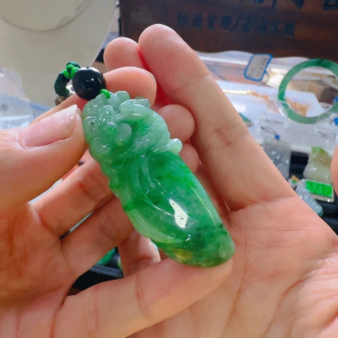 雪***糕翡翠未镶嵌颈饰翡翠199