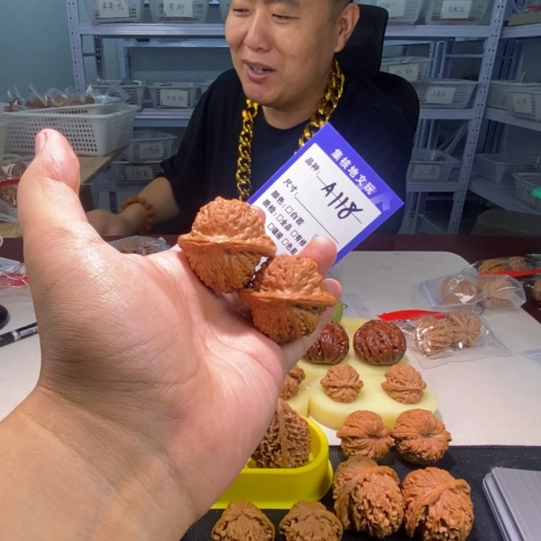 文玩核桃把件血麒麟44尺有修118