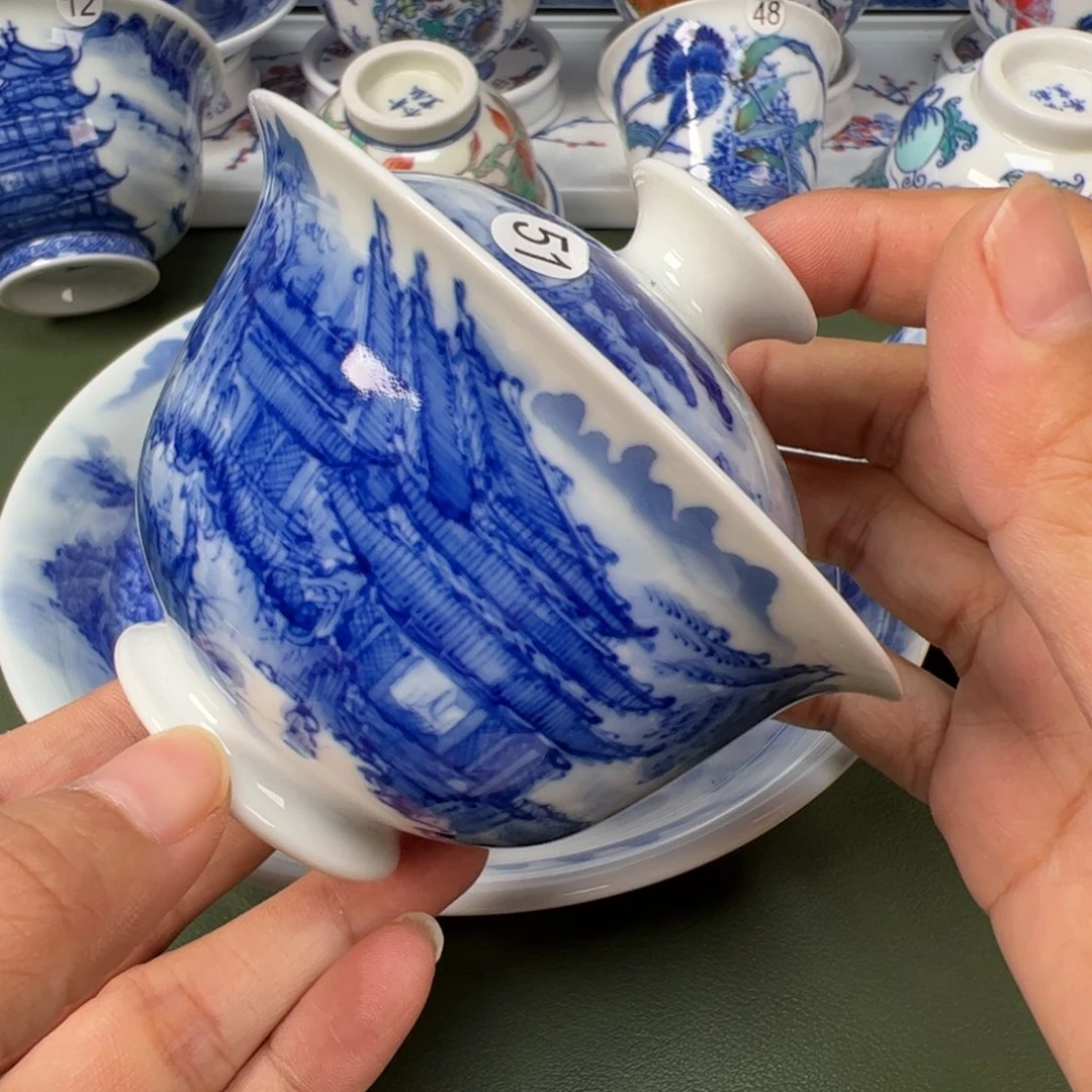 陶瓷景德镇纯手工纯手绘茶具木木51
