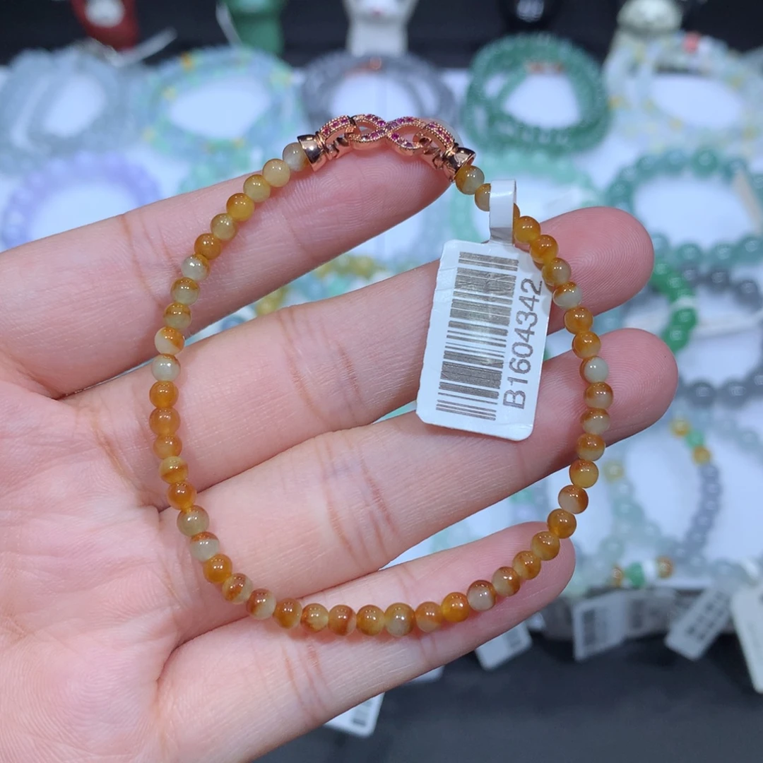 未镶嵌手串翡翠天然