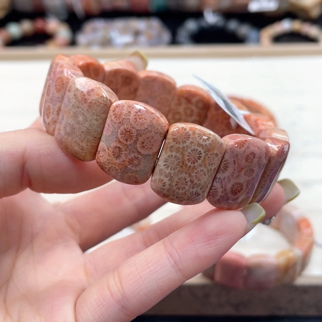 硅化珊瑚（珊瑚玉）手链未镶嵌瑛*瑛401