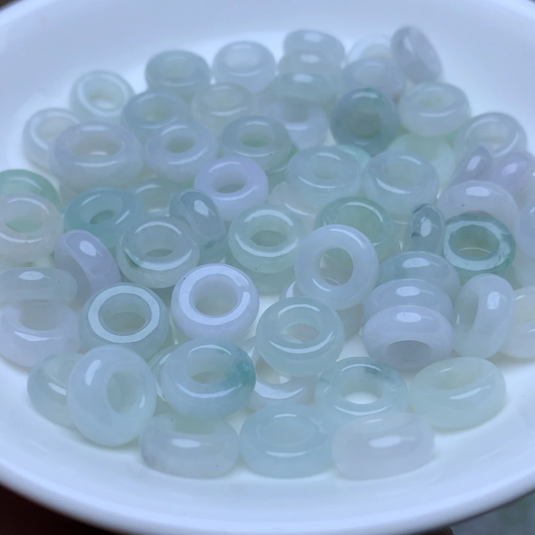 【闪购商品】翡翠手链未镶嵌卡10冰绿白圆环20个