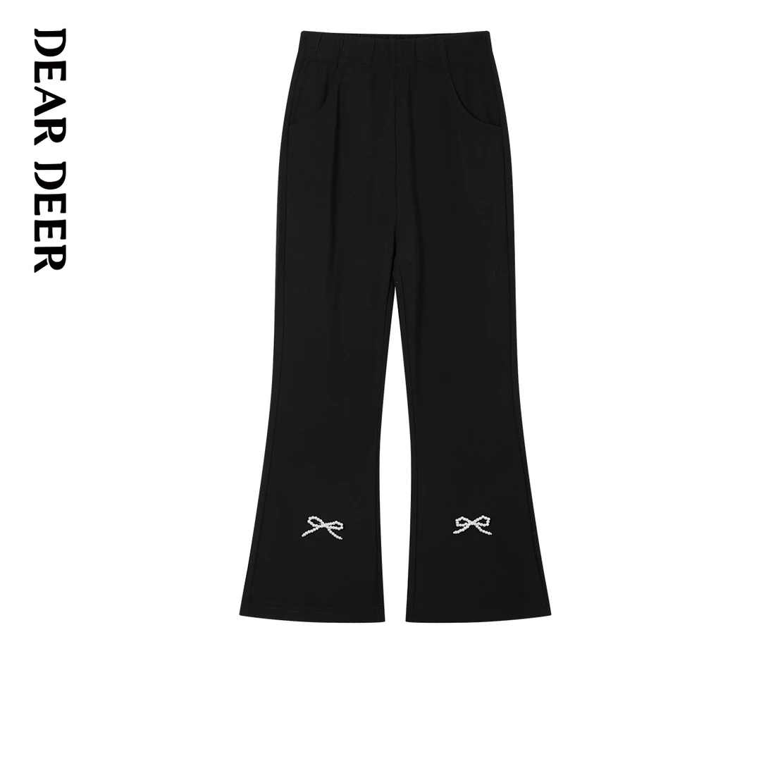 【门店同款】迪迪鹿女大童夏季黑色长裤女大童C124221403