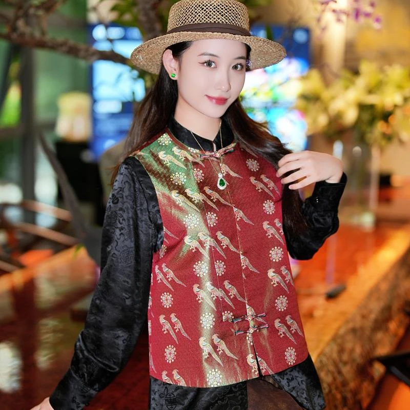 蓝大【​​​​​​ 摇光​​】新中式桑蚕丝马夹5156