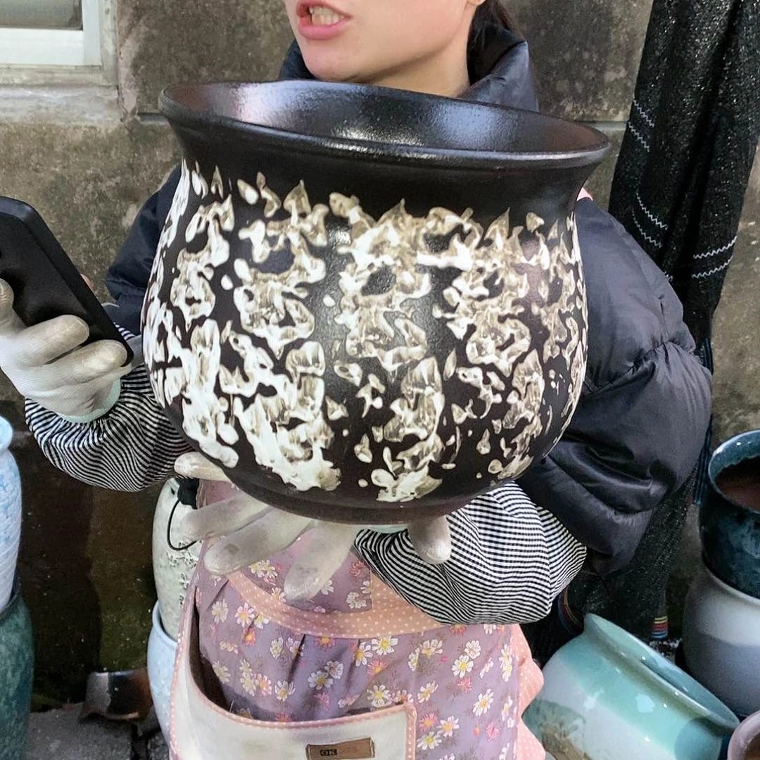 紫砂花盆正品口25高22