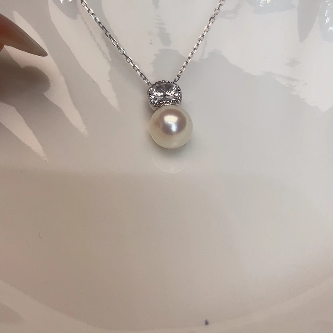 戒指海水珍珠银S925镶嵌