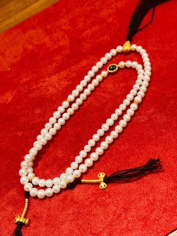 藏式珍珠108佛珠鱼骨流苏