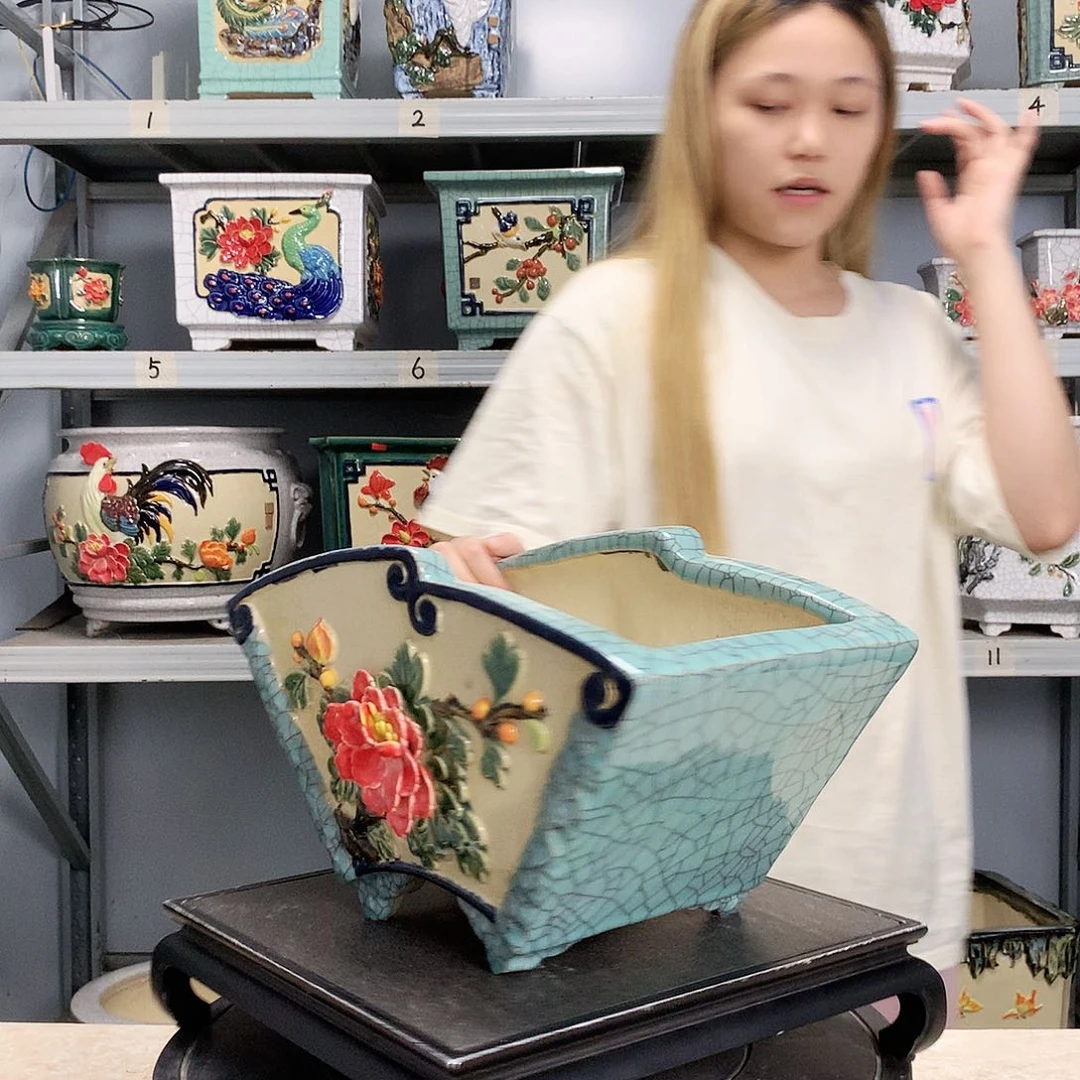 流**月实物拍摄湾盆石湾盆