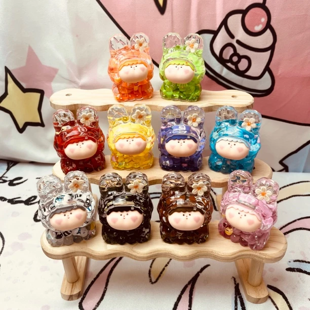 【直播拆】卡通M豆莉莉丝入油流沙挂饰桌面摆件