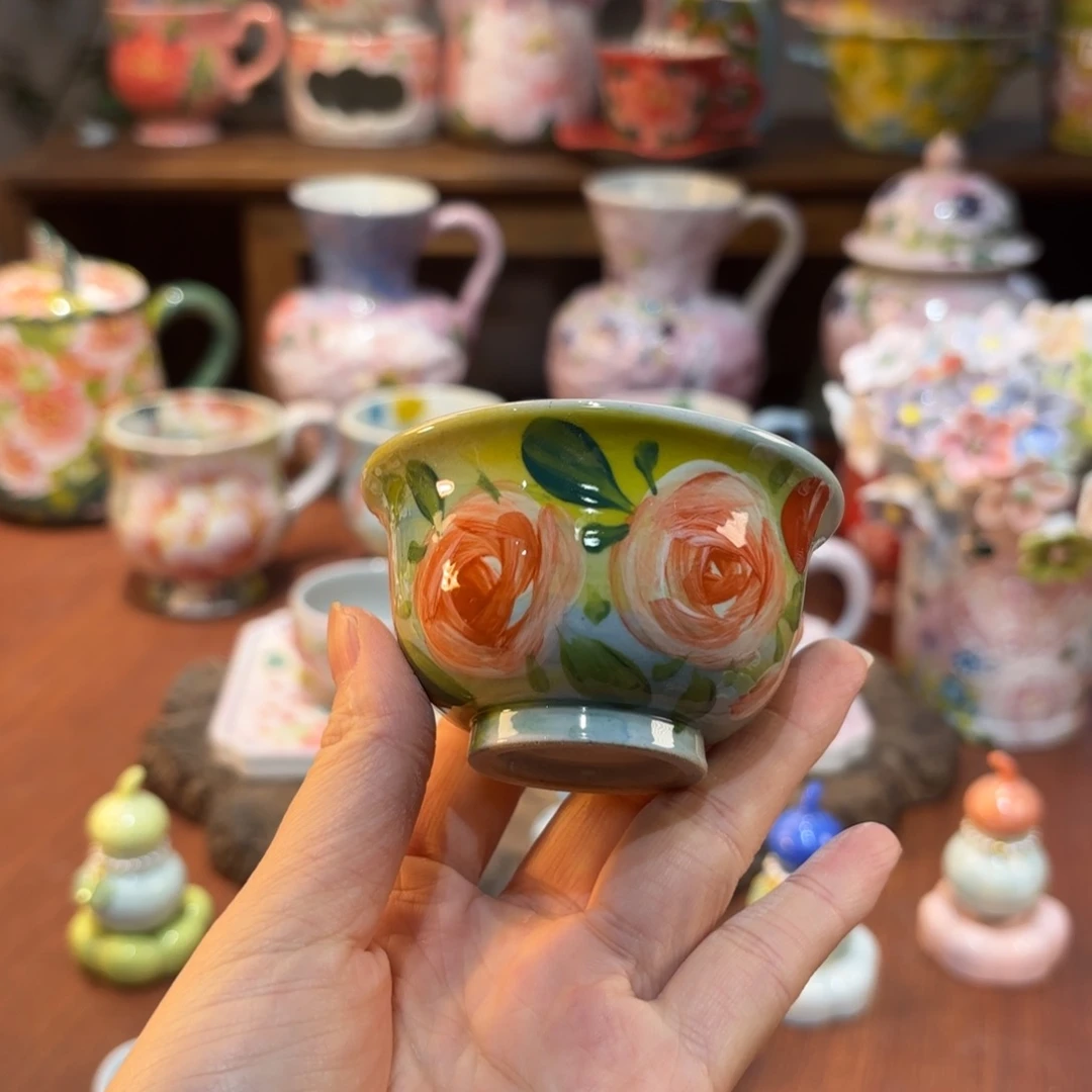 景德镇手绘高温釉下彩陶瓷茶具