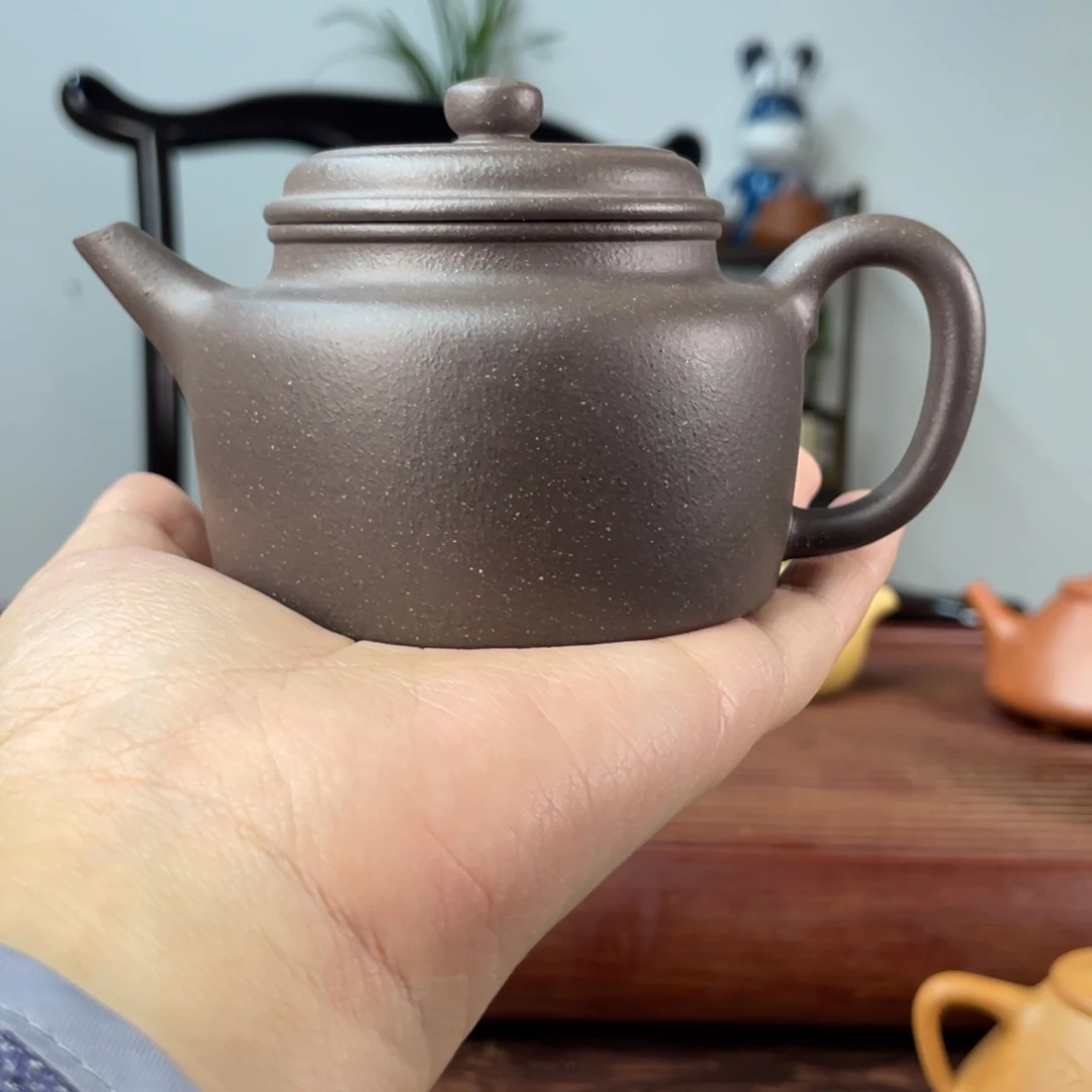 紫泥茶壶天青泥德钟180cc孤品