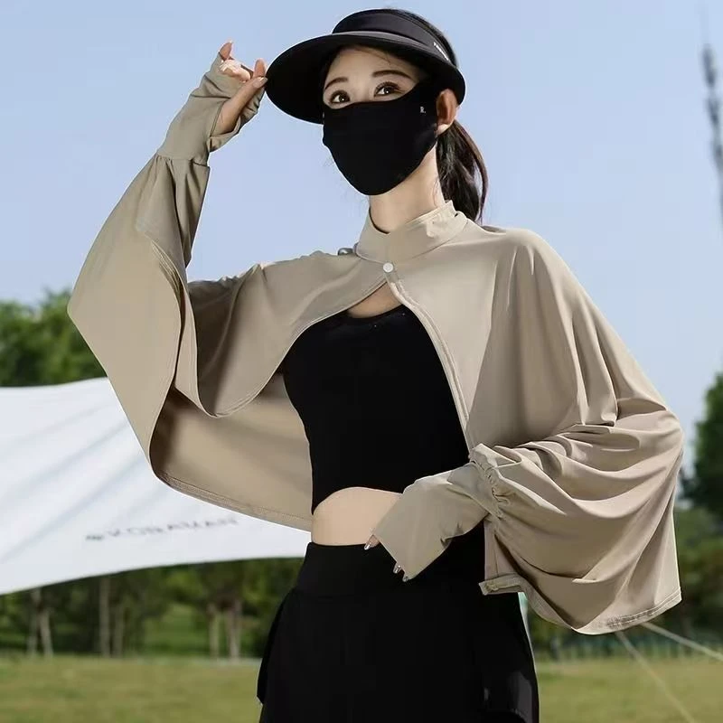 披肩女夏季骑车开车防紫外线罩衫斗篷防晒披肩女款爆款2025新款