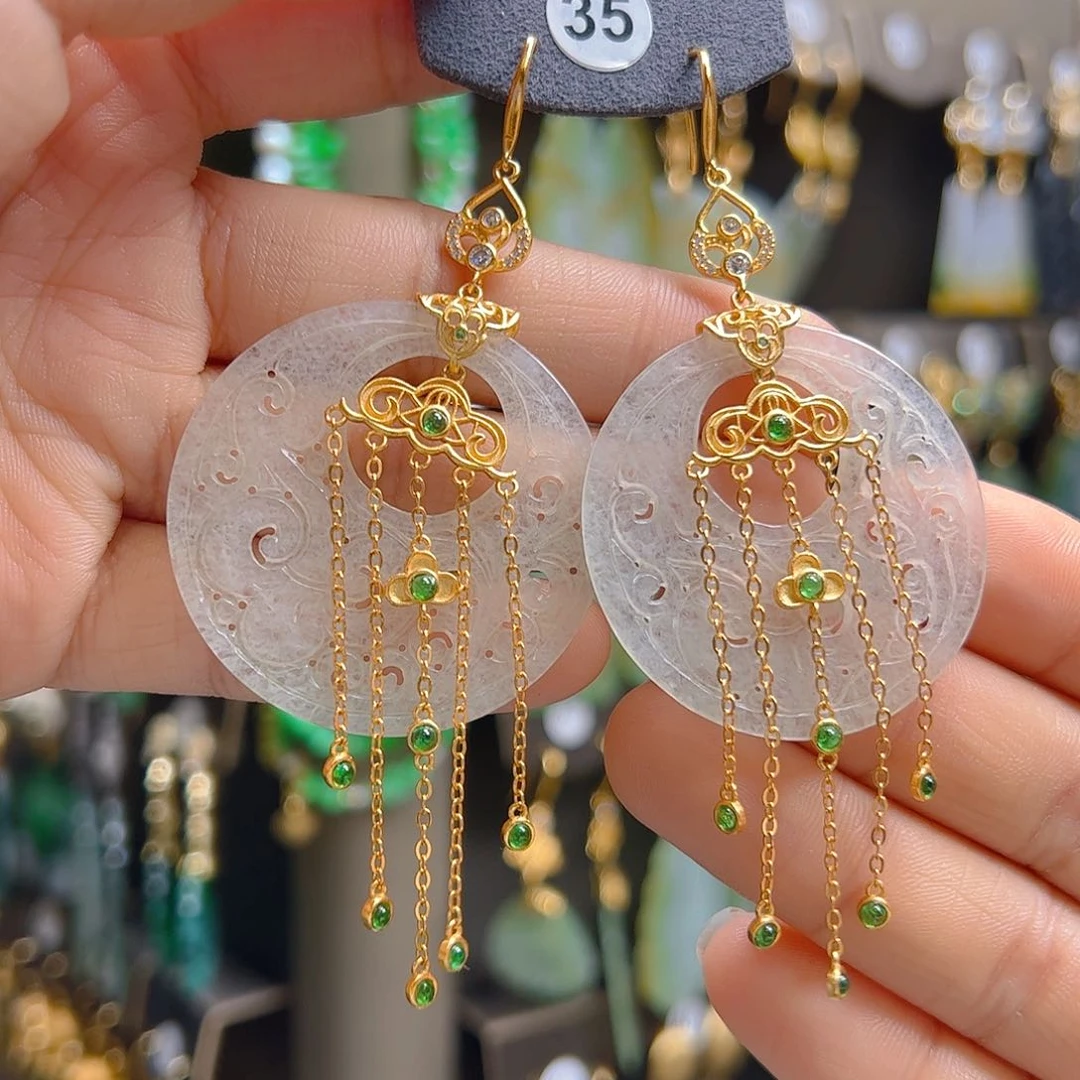 未镶嵌翡翠耳饰翡翠