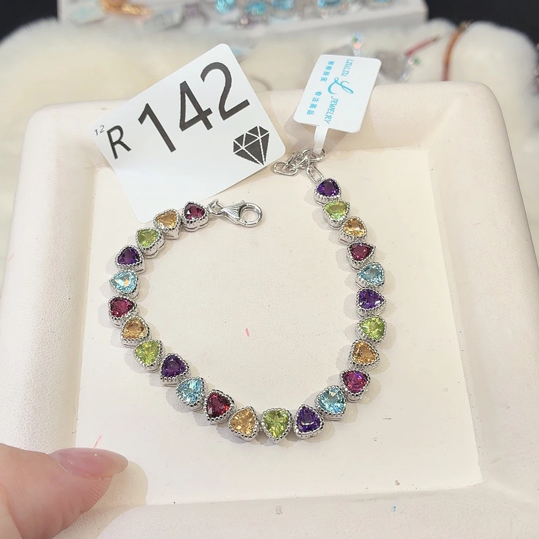 银S925镶嵌珠宝奇石橄榄石