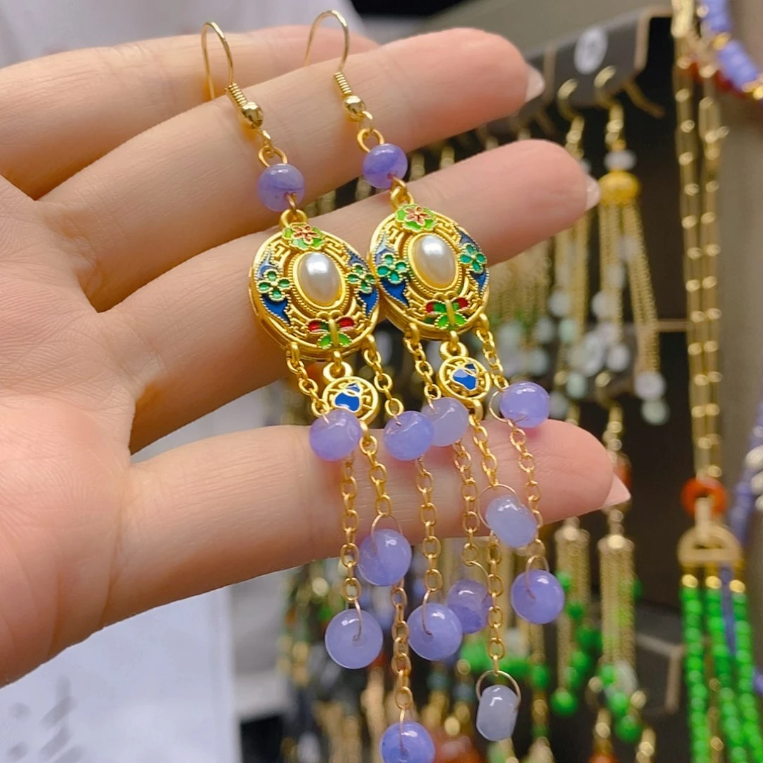 翡翠合金耳饰翡翠