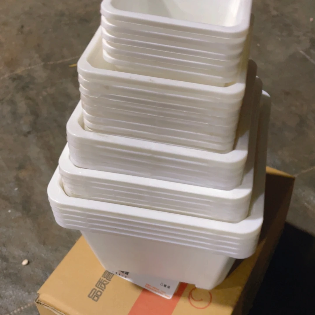 塑料白方盆套餐福利18-16-14-12-10各5个