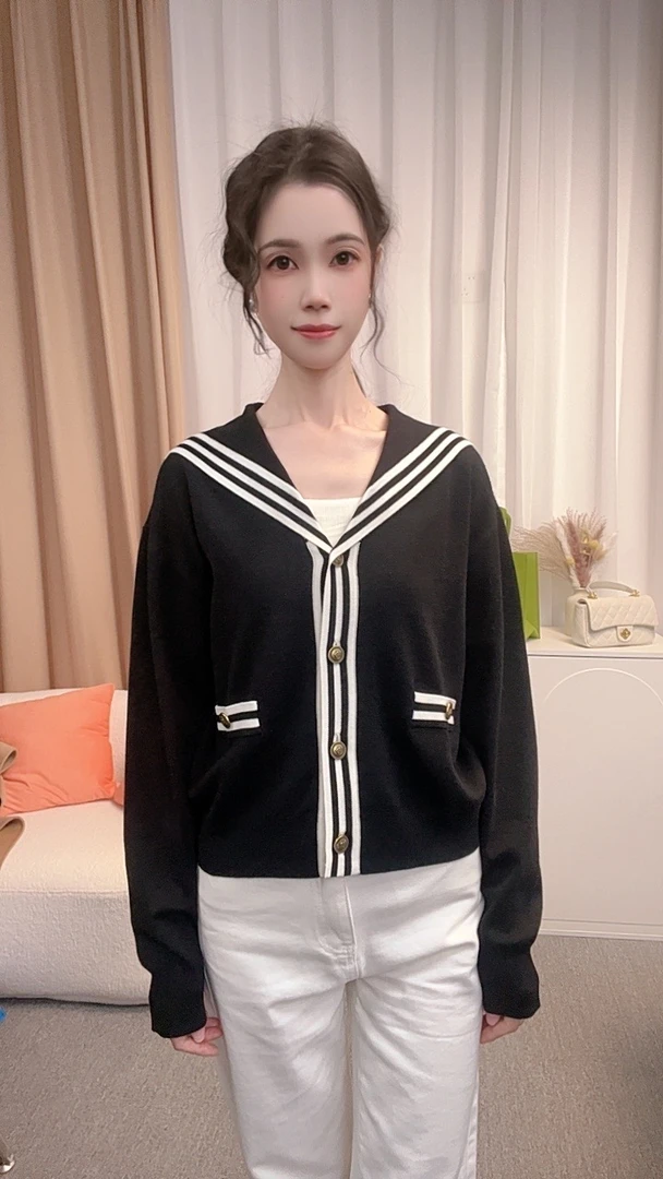 德国扬子纱100羊毛学院风气质时尚百搭显瘦减龄翻领秋季