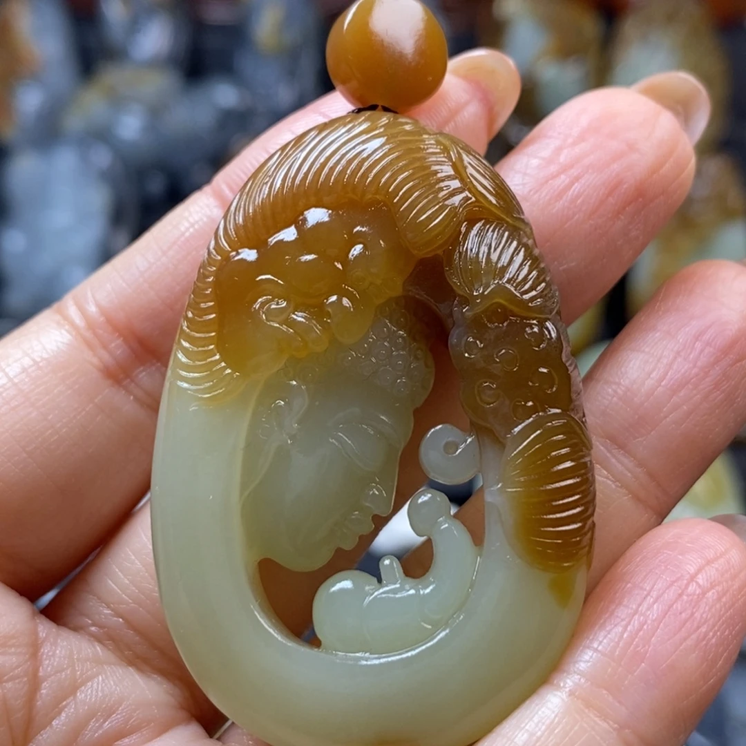 和田玉未镶嵌挂件