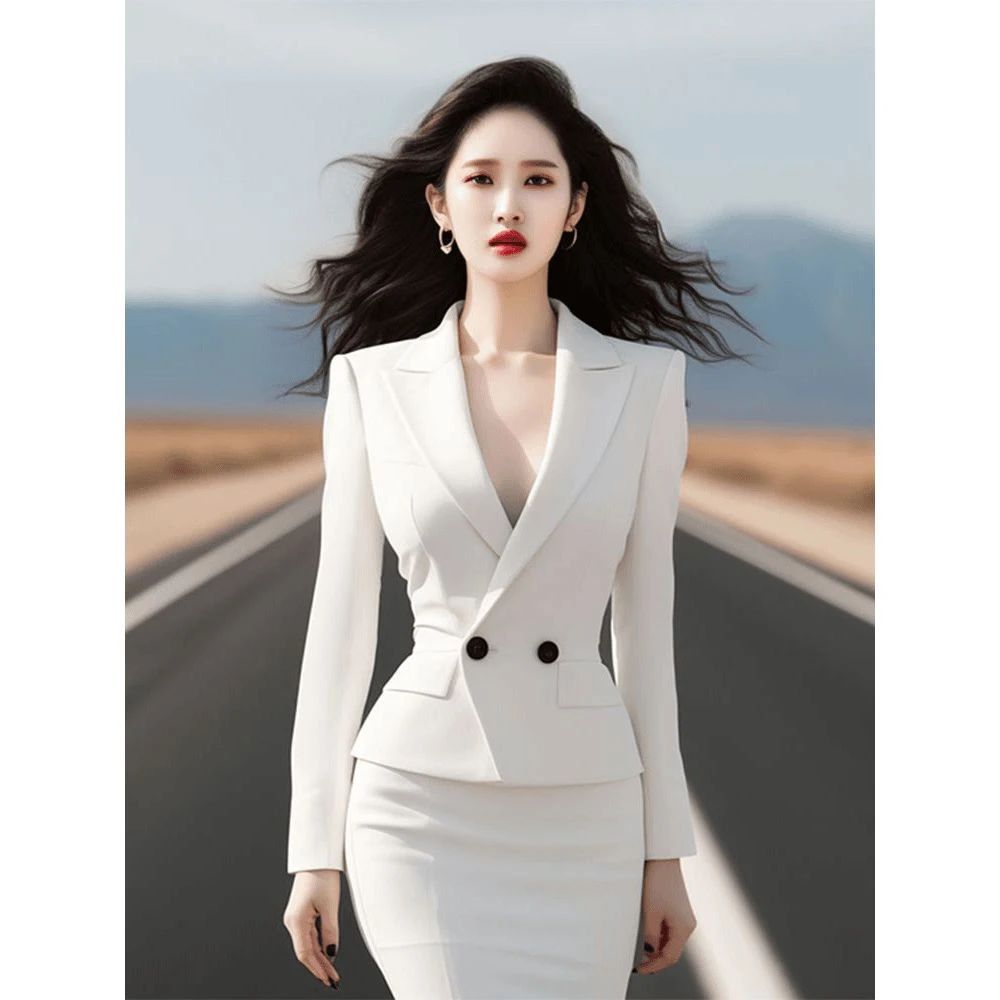 显瘦气质轻职风女装感职业通勤小香风秋季西装套装2025新款