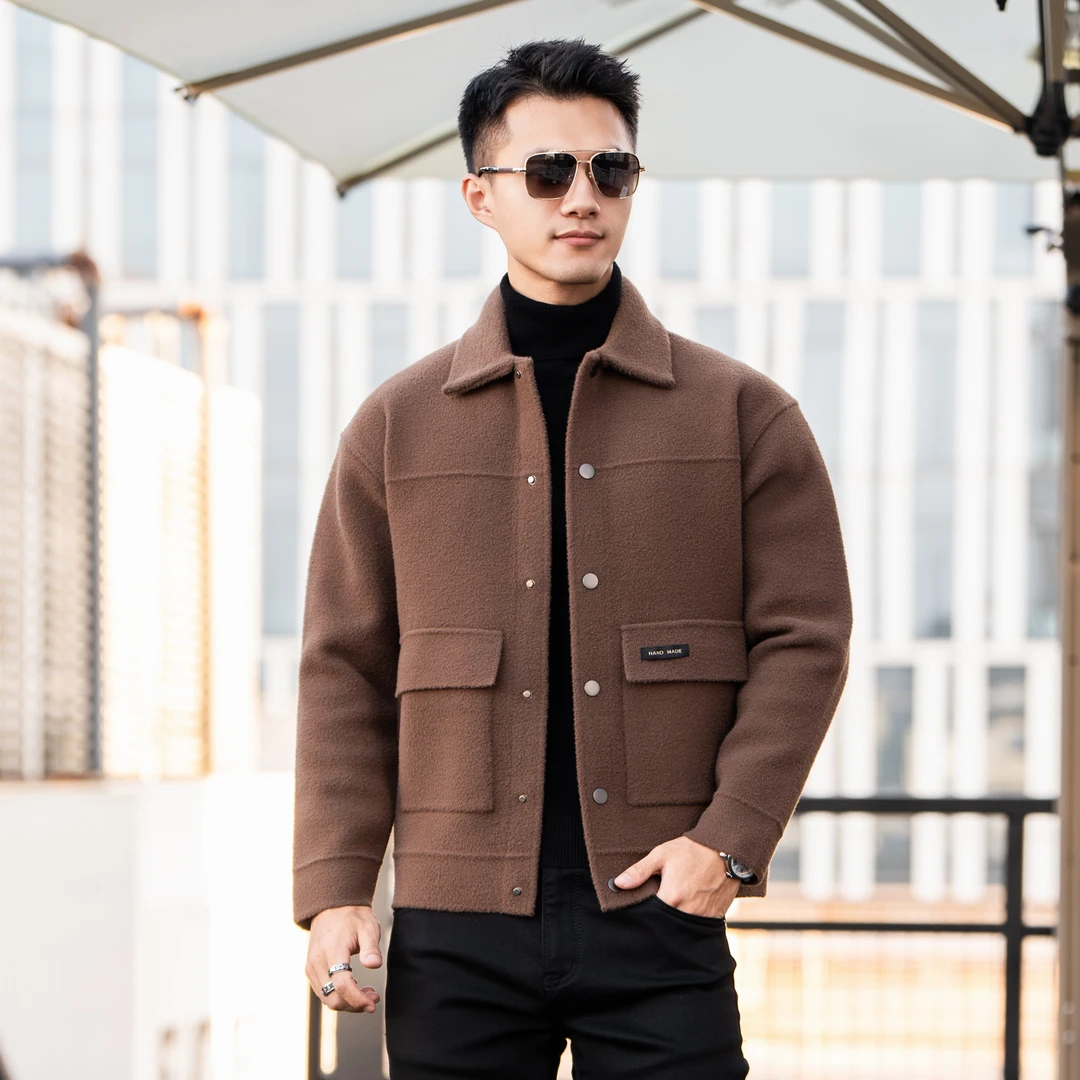 【2201】2025冬季新款加绒加厚男士大衣休闲开衫百搭经典不起球