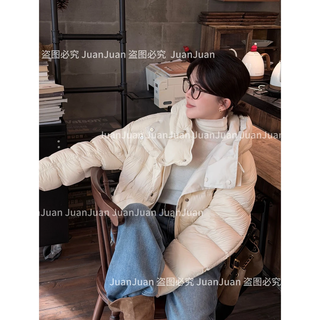 【冬日情书】JUANJUAN两面穿连帽羽绒服加厚短款高级感