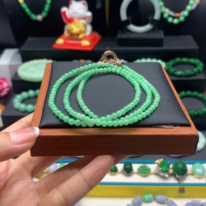 翡翠未镶嵌颈饰翡翠项链