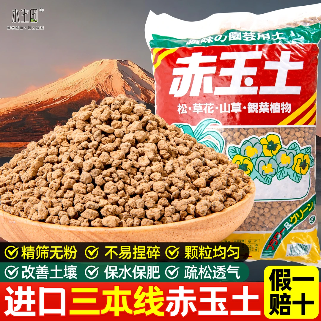 赤玉土三本线日本原装进口三角梅蝴蝶兰花专用盆景营养土颗粒植料