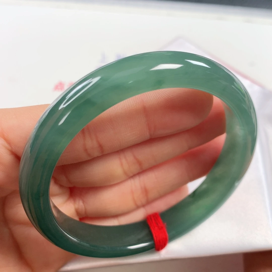 未镶嵌手镯翡翠 正圈②⑤③冰油青⭐⭐⭐⭐⭐强推