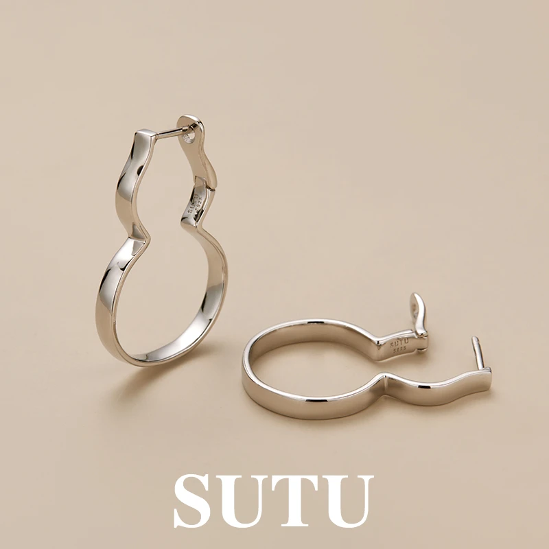 925银耳饰 时尚高级感葫芦耳钉INS冷淡风小众设计感简约耳环女