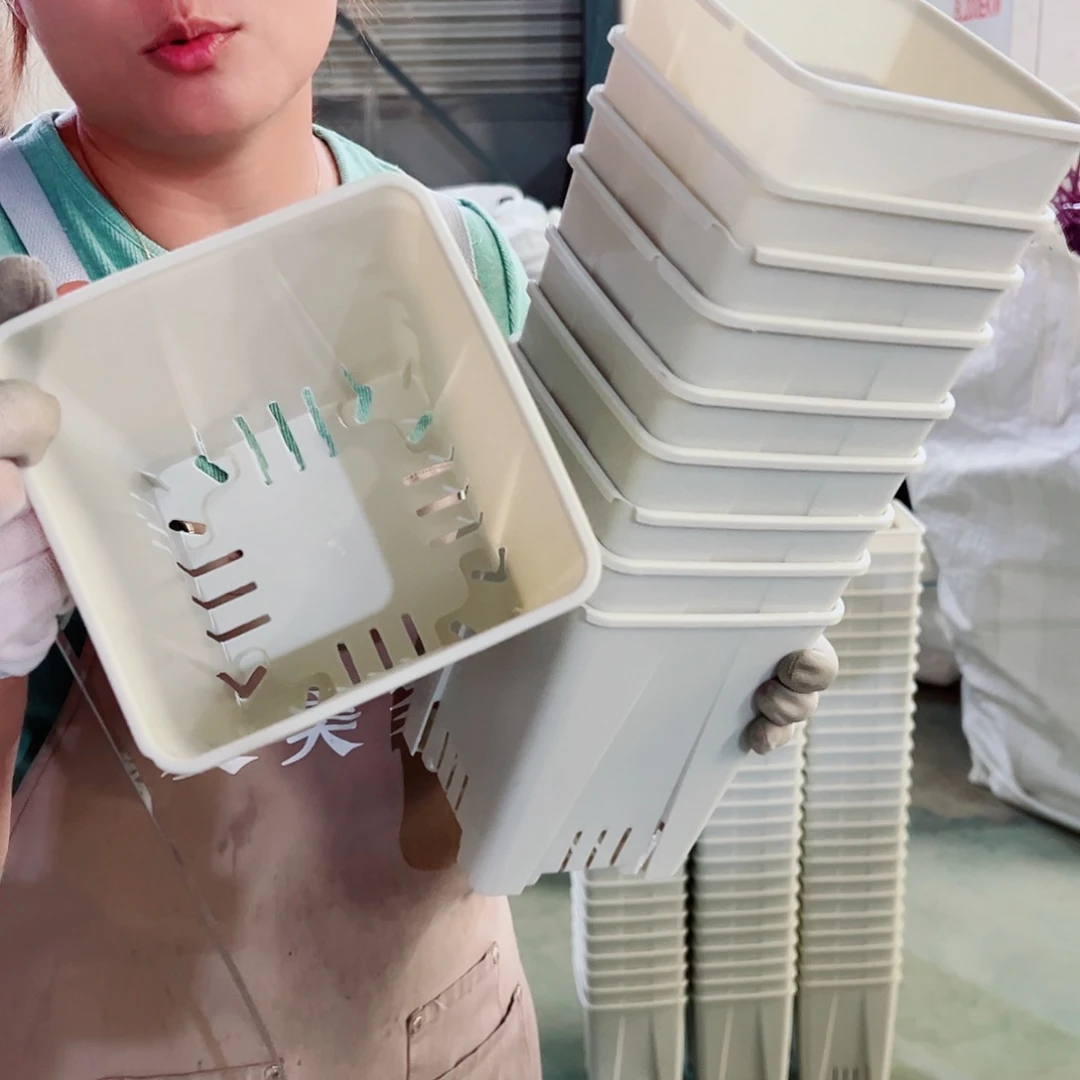 瑕疵方盆KG142#白色10个无托