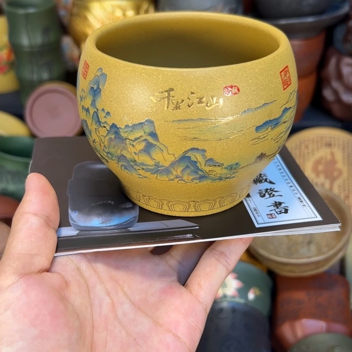 紫砂茶杯宜兴紫砂杯子