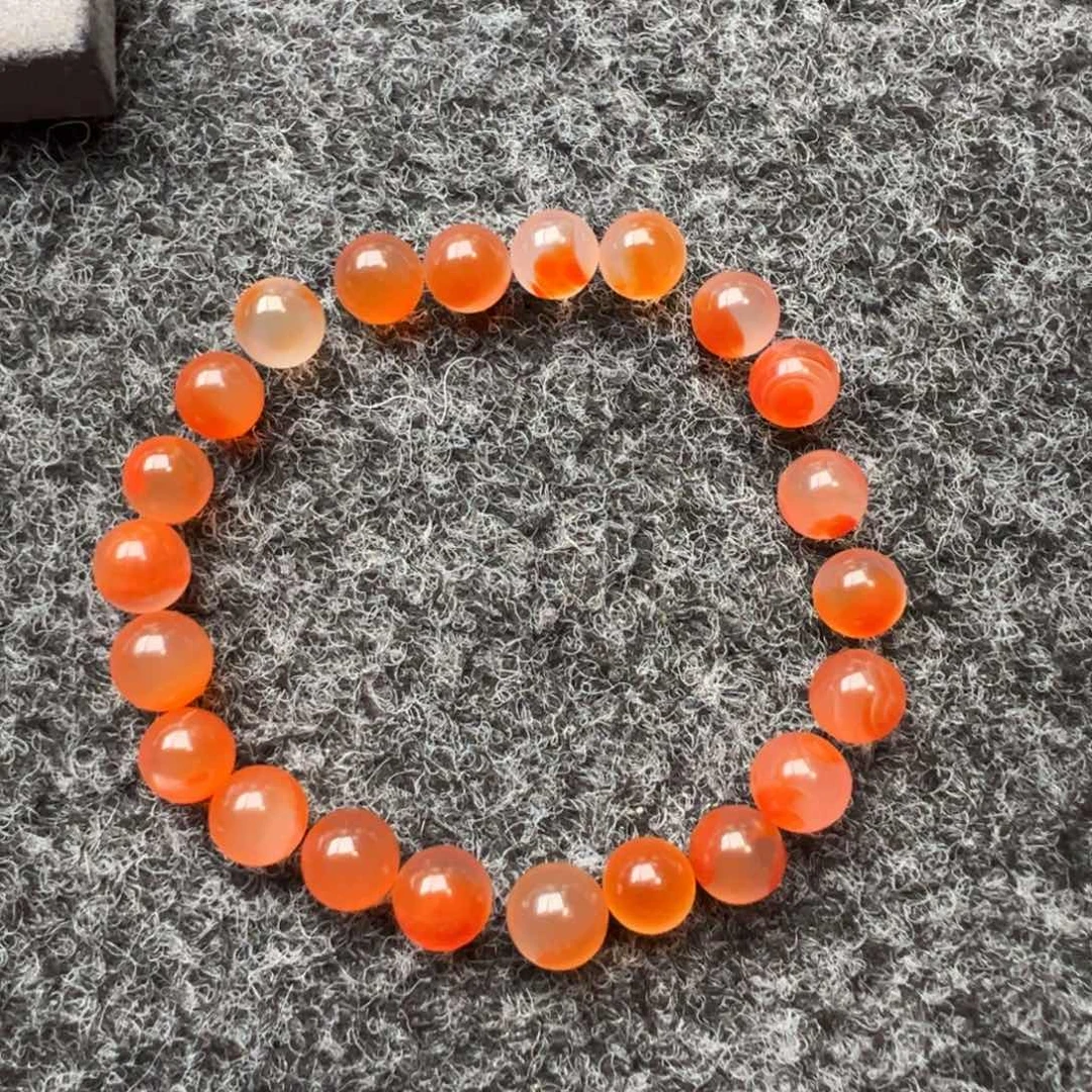 乱***菊南红玛瑙未镶嵌单圈8.3