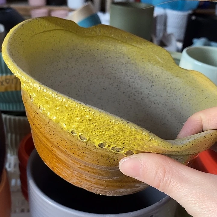 摆件陶凑单满12包邮发 好盆有孔外口 18外高10