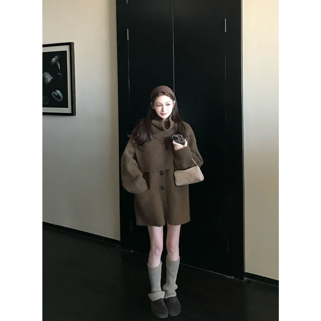 SKK高呼声口碑新色返场！'日落海港'獨家定染老钱慵懒毛衫针织披肩