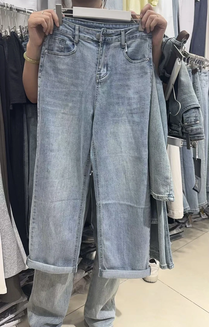 春款高弹牛仔男友裤
