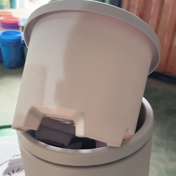 球根盆4号灰白无托5个