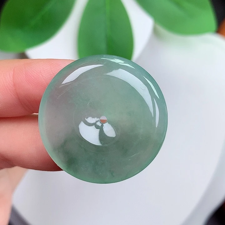 颈饰未镶嵌翡翠平安扣 29.4x5.7mm