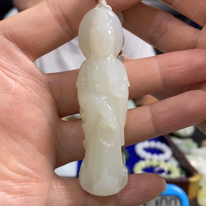 ༺***༻和田玉未镶嵌颈饰