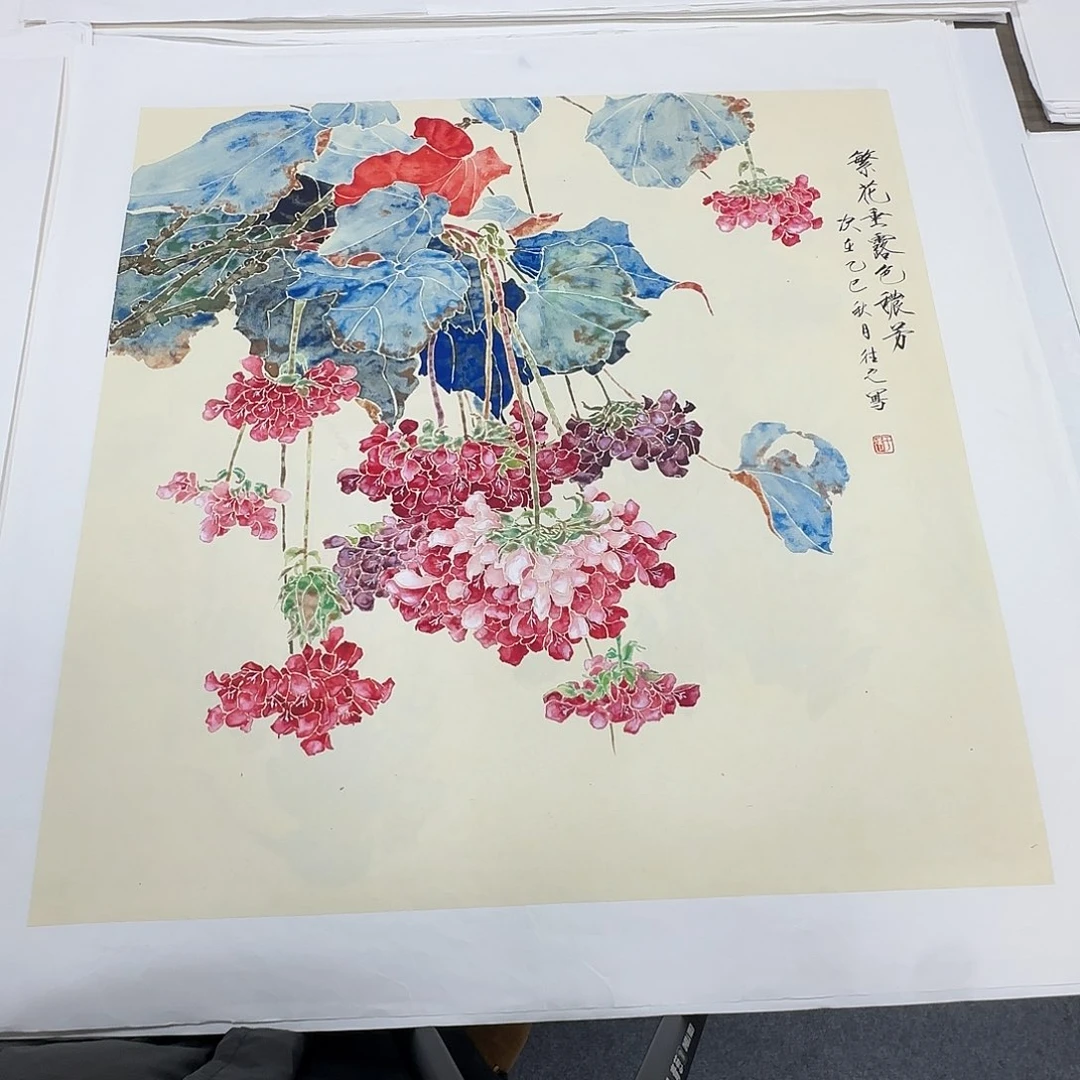 国画68*68纯手绘于往之