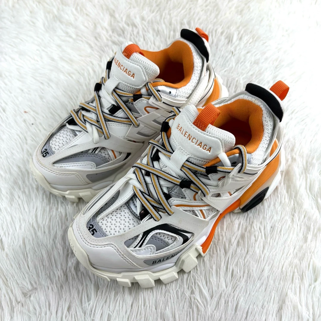 99新 Balenciaga/巴黎世家 Track白橙老爹鞋35码