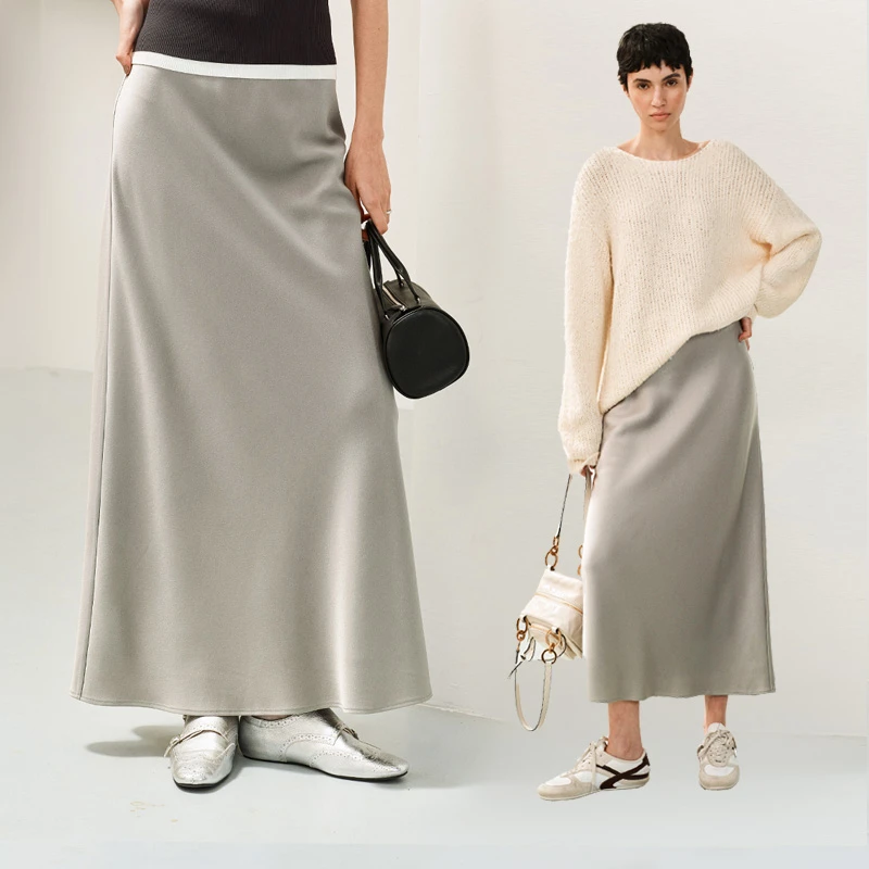 INYASAKO重磅三醋酸垂顺呼吸感显瘦篙及感柔美半身裙