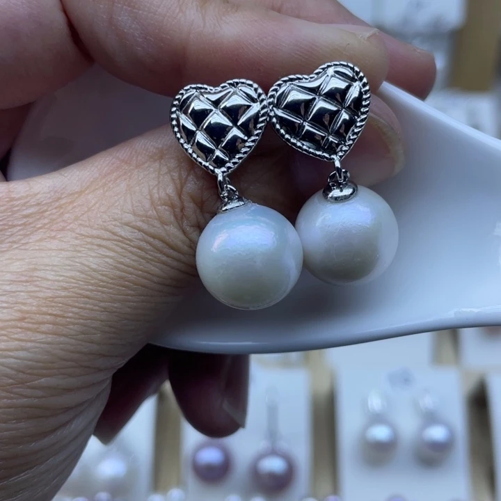 耳饰淡水珍珠银S925镶嵌