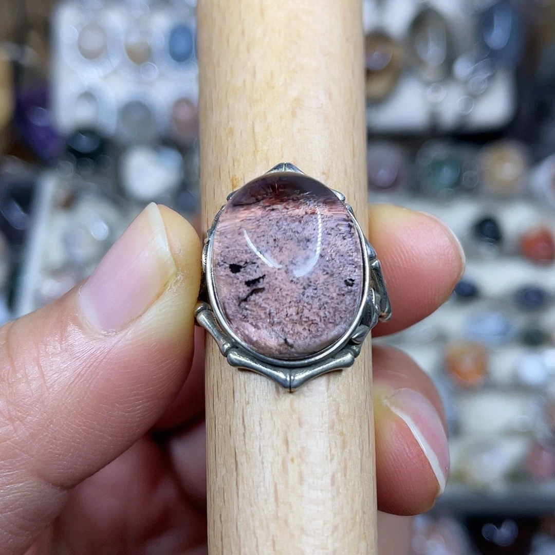 【闪购商品】银S925镶嵌珠宝半成品水晶戒指