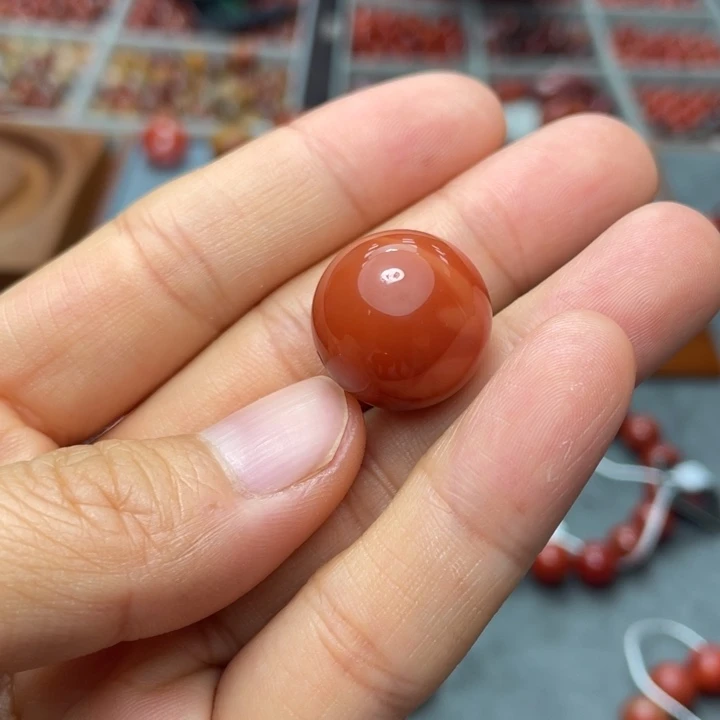 南红玛瑙单珠18多样性发1未镶嵌