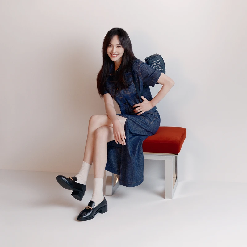 [唐嫣同款]EP雅莹女鞋 如意衔扣两穿英伦乐福鞋 秋冬新品XE01B