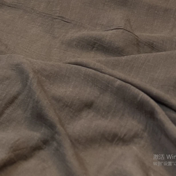面料透的【竹节天丝麻咖色】3米一单，多拍不连裁，