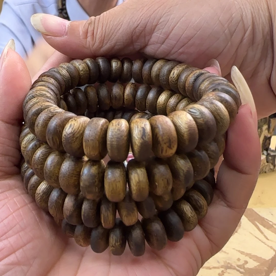 手串沉香多样性发1条红骨算盘珠高货13克