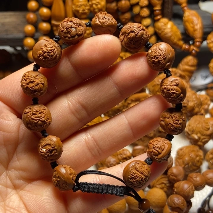 【闪购商品】橄榄核手串/手链桃核龙财神