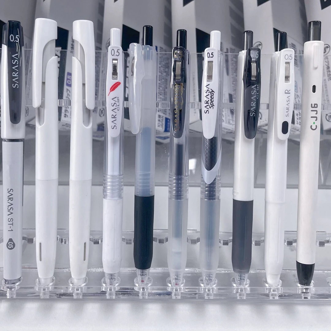 小钰斑马ZEBRA简约白色笔杆高端学生用笔水性速干不断墨